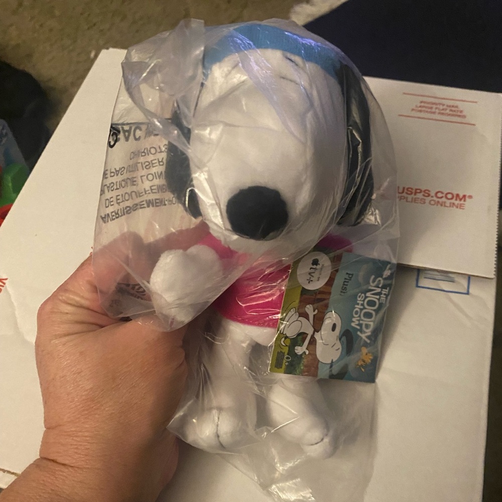 The Snoopy Show plush- Pink and White